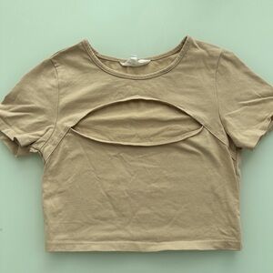 Tan crop top